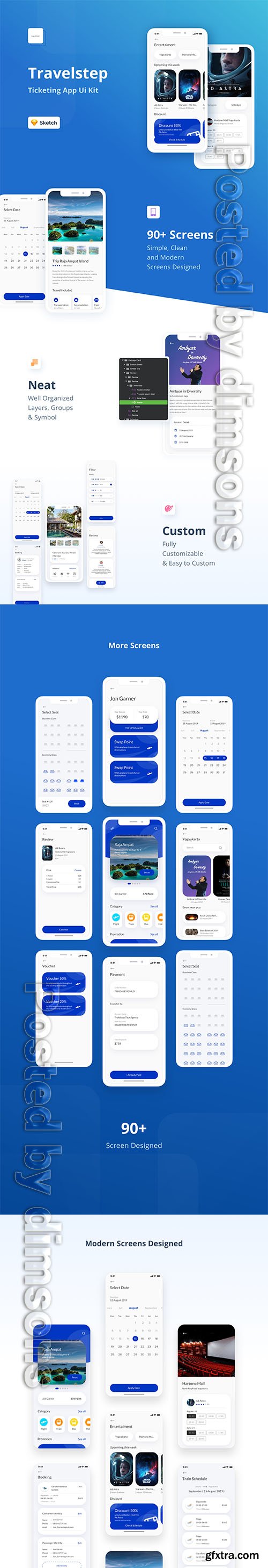 Travelstep Mobile Apps UI Kit Travelstep Mobile Apps UI Kit