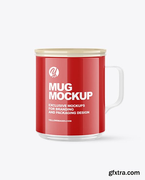 Glossy Plastic Mug Mockup 65878