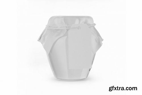 Glass Strawberry Jam Jar with Mockup 5134260