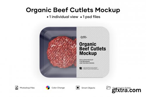 Organic Beef Cutlets Mockup 5242220