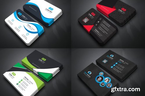 CreativeMarket - 50 Business Cards Bundle 4589907
