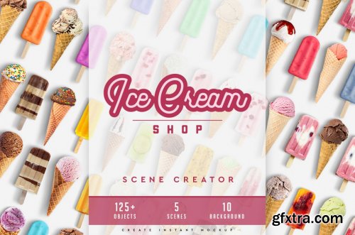 CreativeMarket - Ice Cream Scene Creator #01 4487477