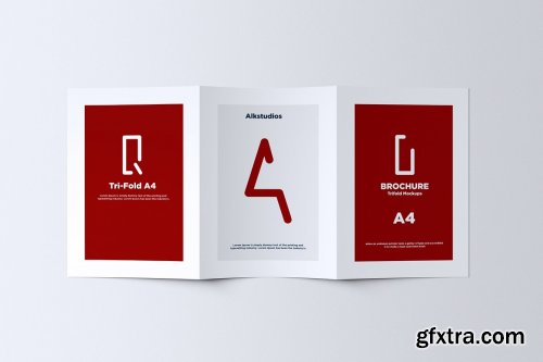 CreativeMarket - Tri-Fold A4 Brochure Mockup 4550362