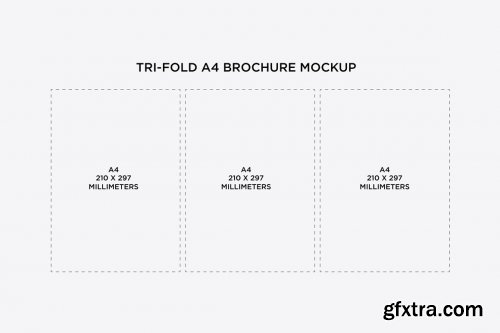 CreativeMarket - Tri-Fold A4 Brochure Mockup 4550362