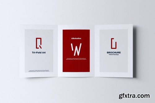 CreativeMarket - Tri-Fold A4 Brochure Mockup 4550362