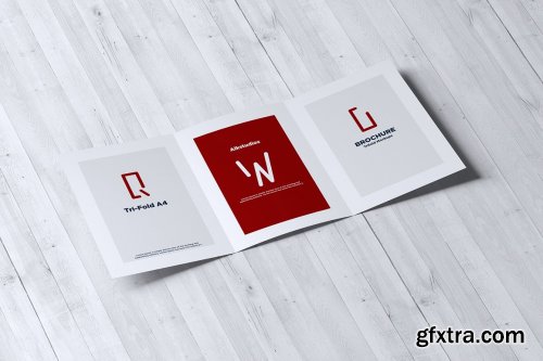 CreativeMarket - Tri-Fold A4 Brochure Mockup 4550362