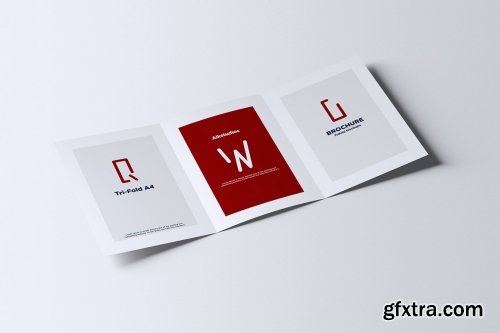 CreativeMarket - Tri-Fold A4 Brochure Mockup 4550362