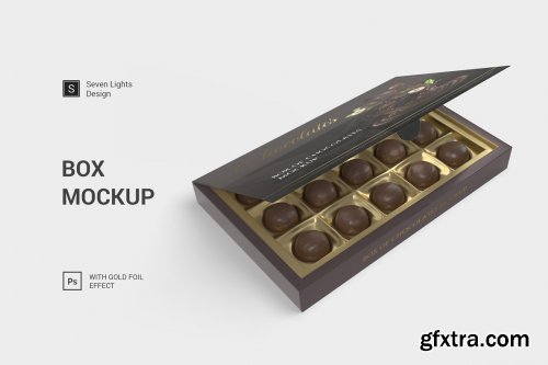 CreativeMarket - Box Of Chocolates Mockup 5290692