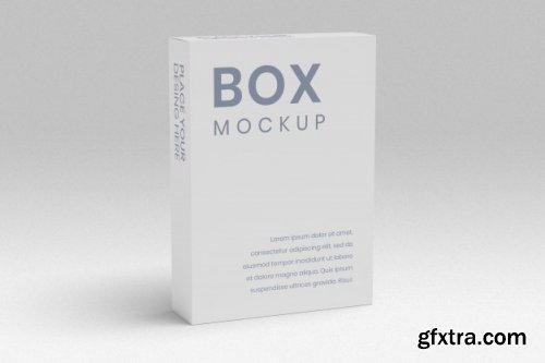 Box mockup standing and laydown 