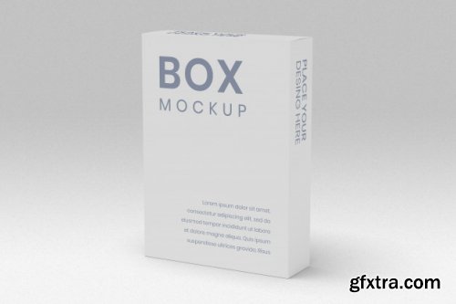 Box mockup standing and laydown 