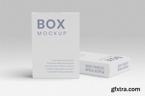 Box mockup standing and laydown 