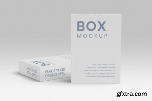 Box mockup standing and laydown 