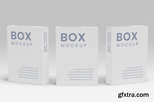 Box mockup standing and laydown 