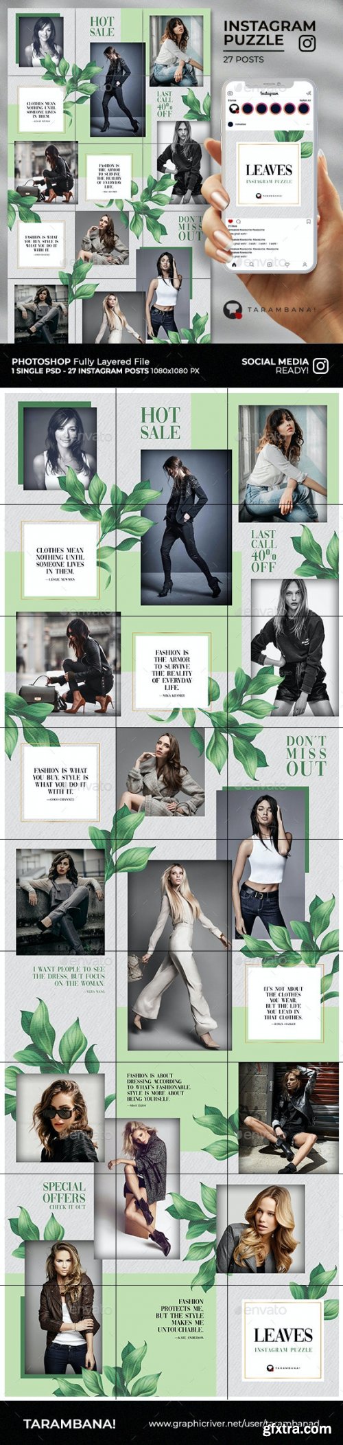 GraphicRiver - Leaves - Instagram Puzzle Feed 28064156