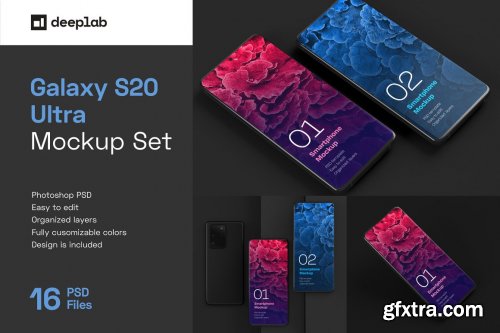 CreativeMarket - Galaxy S20 Ultra Device Mockup 5217166