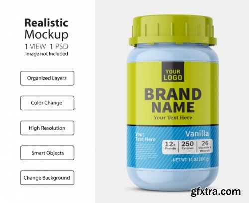 Realistic food packaging mockup