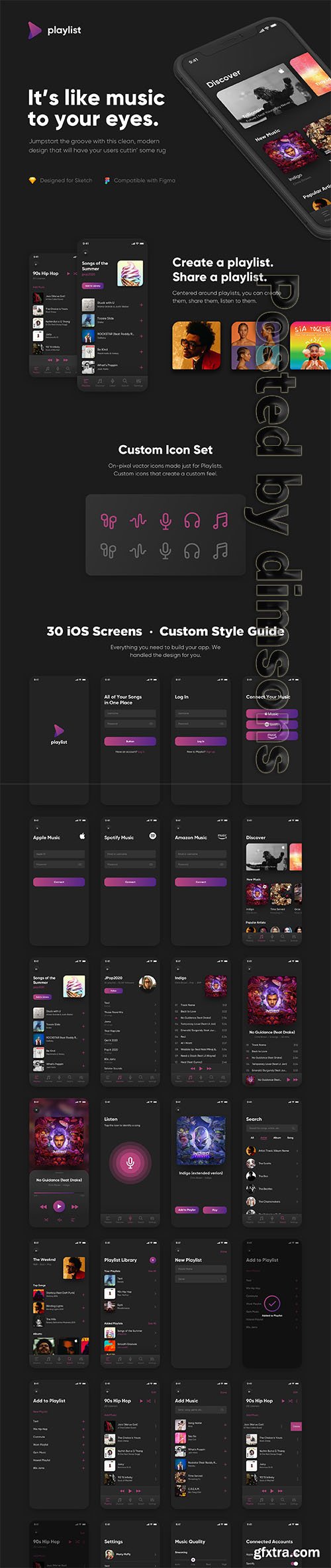 Playlist Music UI Kit