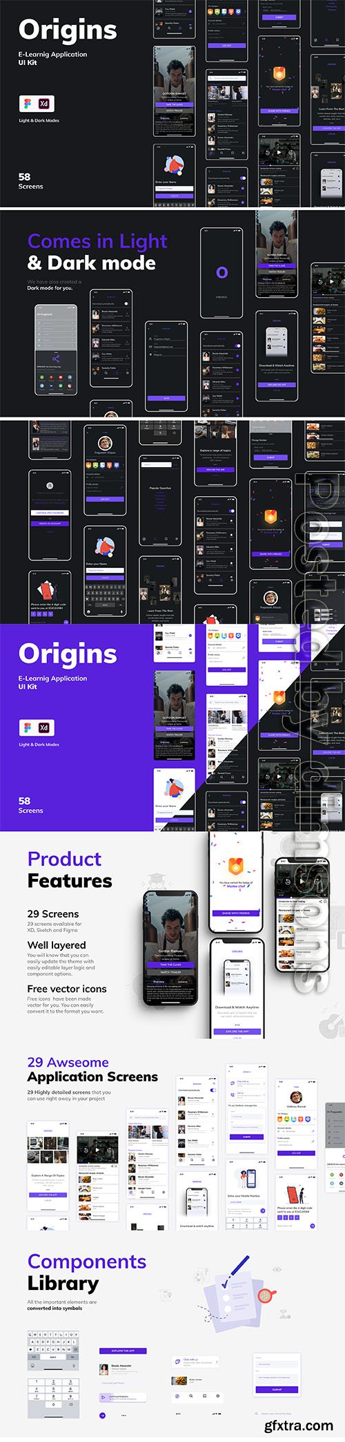Origins - E Learning, Classroom, Masterclass and Course UI Kit