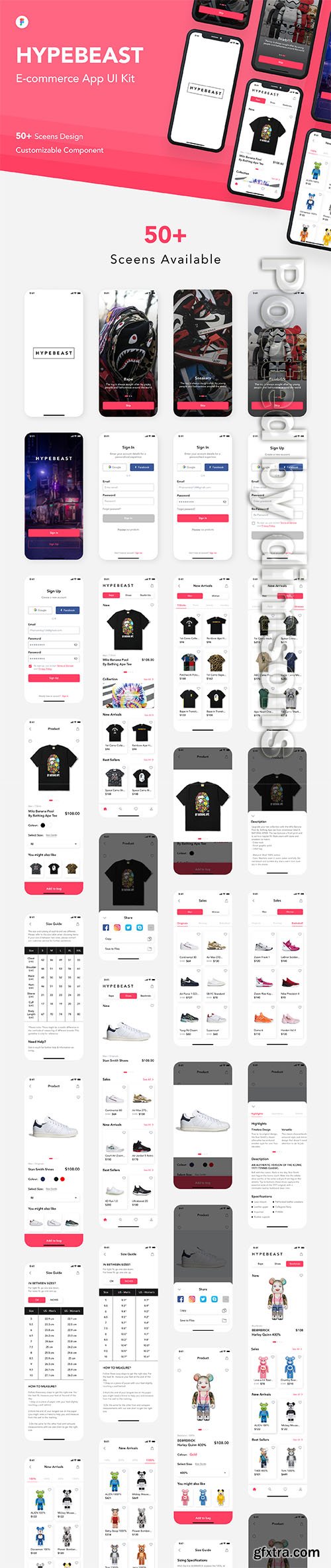 HypeBeast - E-commerce App UI Kit HypeBeast - E-commerce App UI Kit