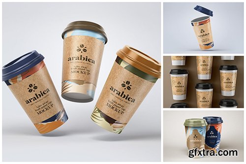 Take Away Paper Coffee Cup Mockup Set Take Away Paper Coffee Cup Mockup Set