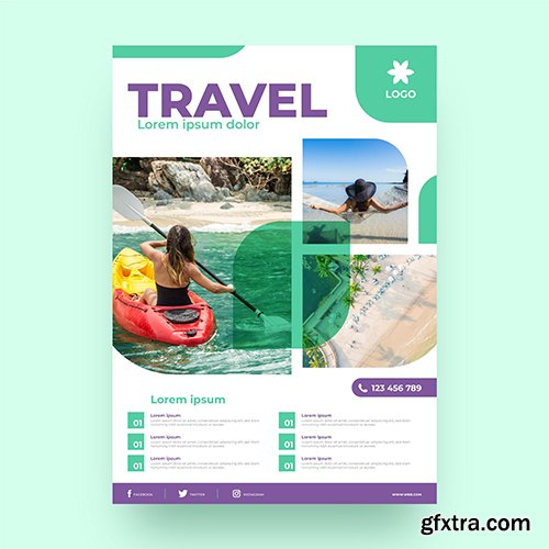 Travel sale flyer with photo