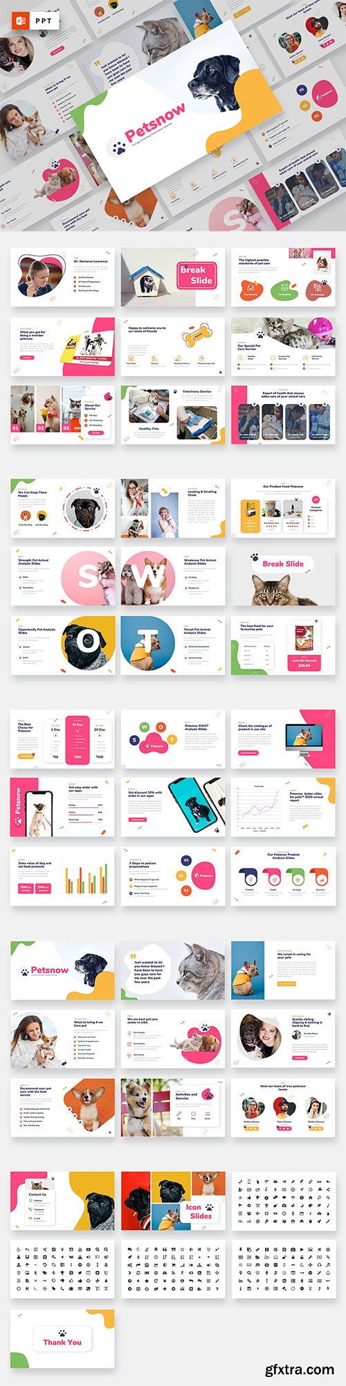 Petsnow - Pet Care & Pet Shop Powerpoint Template