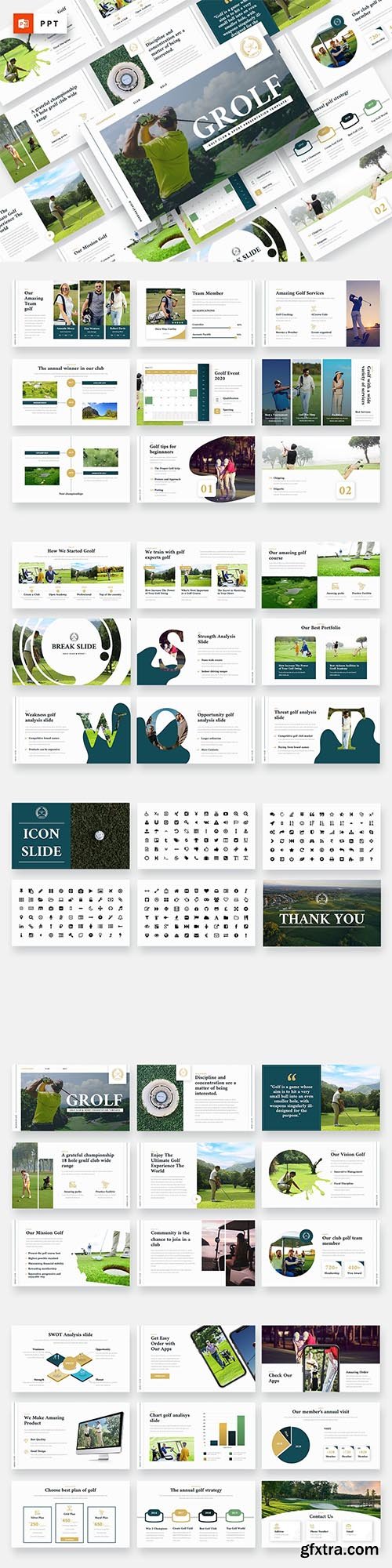 GROLF - Golf Club & Sport Powerpoint Template GROLF - Golf Club & Sport Powerpoint Template
