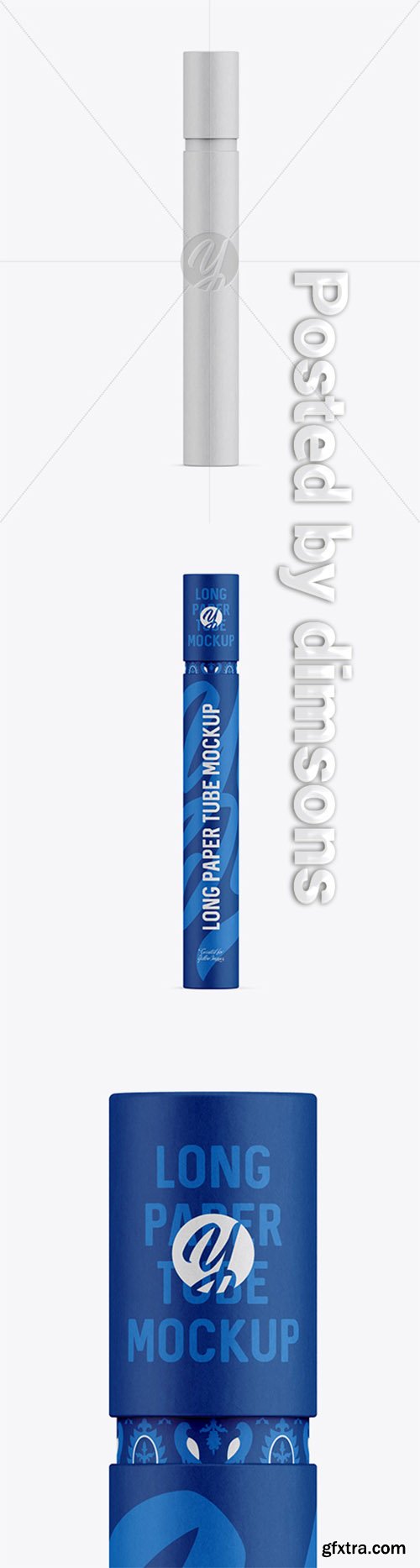 Long Paper Tube Mockup – Front View 20004