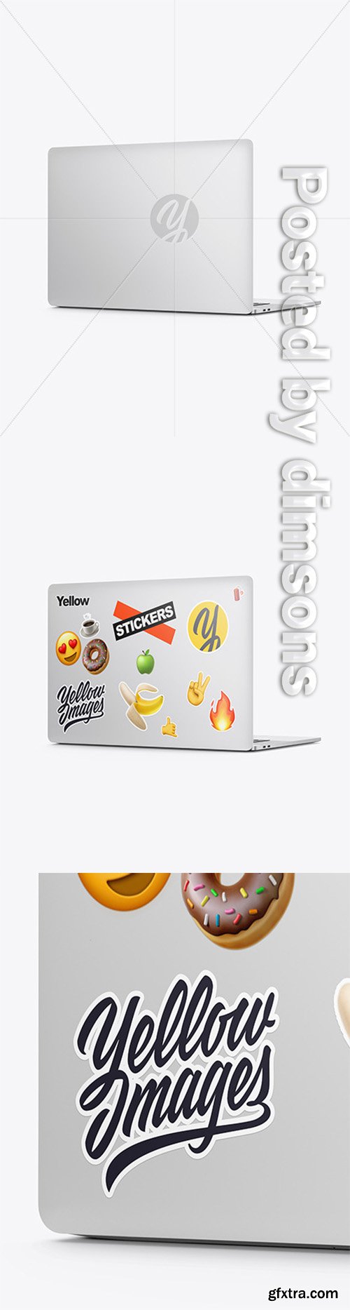 Laptop Backside Mockup 45686