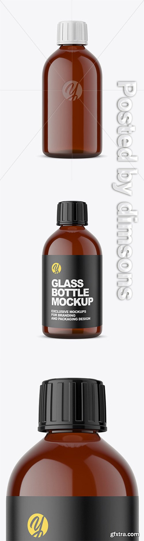 Pharmacy Glass Bottle Mockup 54251