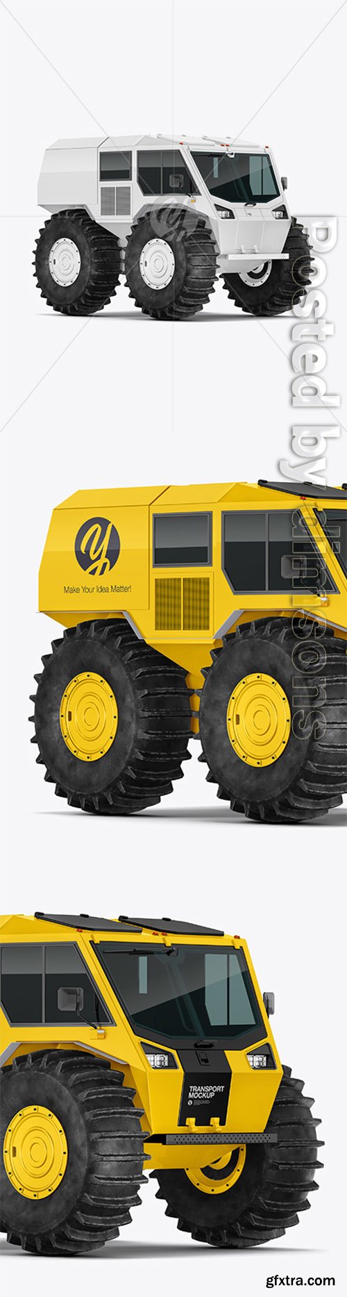 Amphibious ATV Mockup - Half Side View 63232