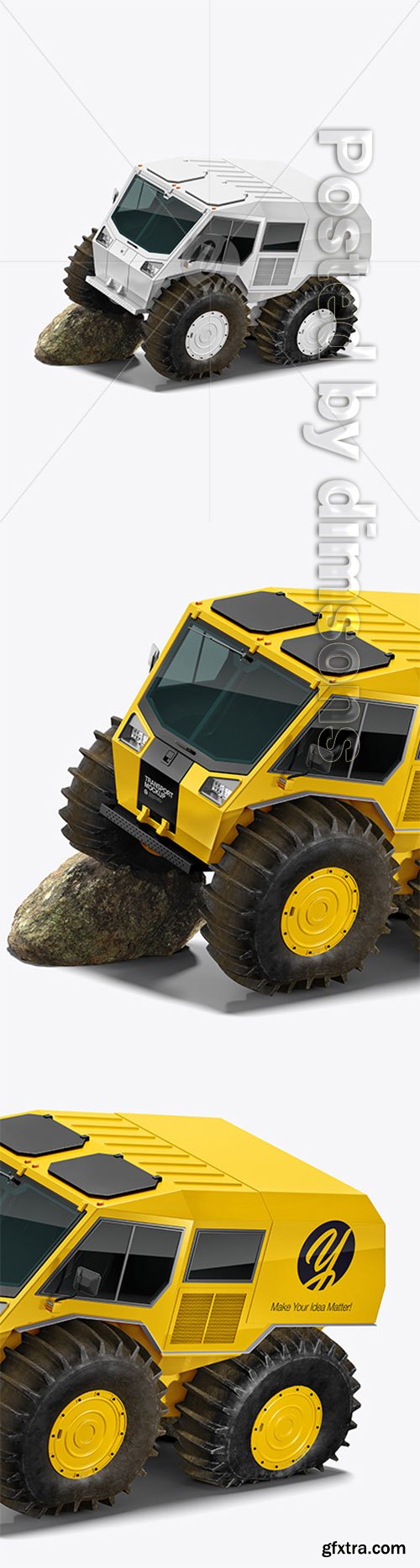 Amphibious ATV Mockup - Half Side View 63240