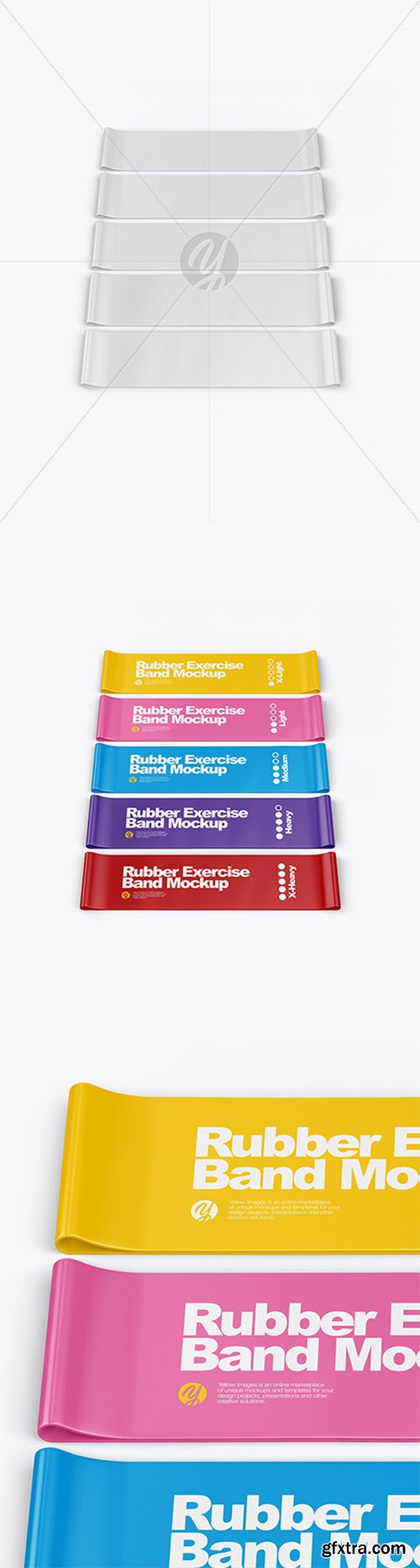 Rubber Exercise Bands Mockup 63441 Rubber Exercise Bands Mockup 63441
