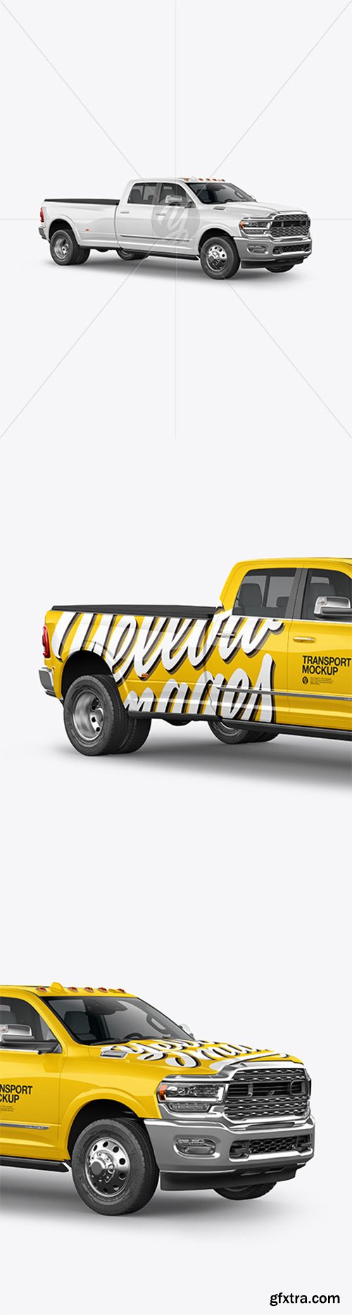 Pickup Truck Mockup - Half Side View 64087 Pickup Truck Mockup - Half Side View 64087
