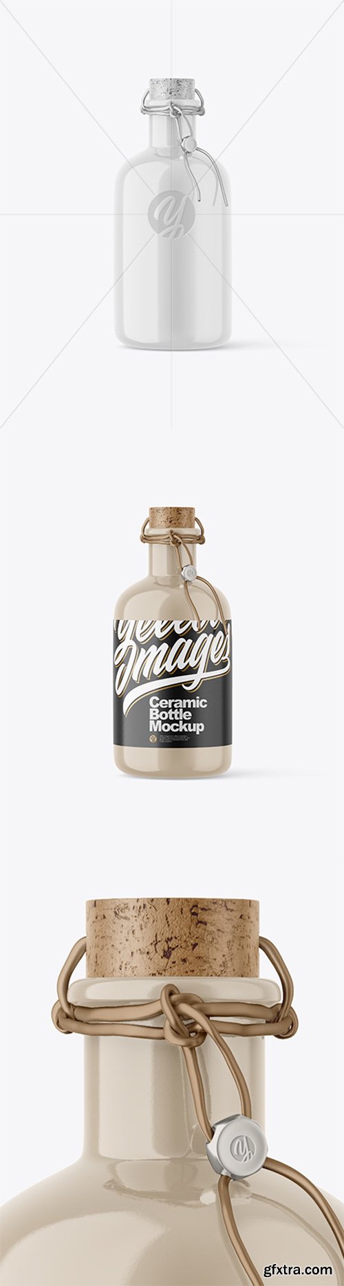 Glossy Ceramic Bottle Mockup 64722 Glossy Ceramic Bottle Mockup 64722