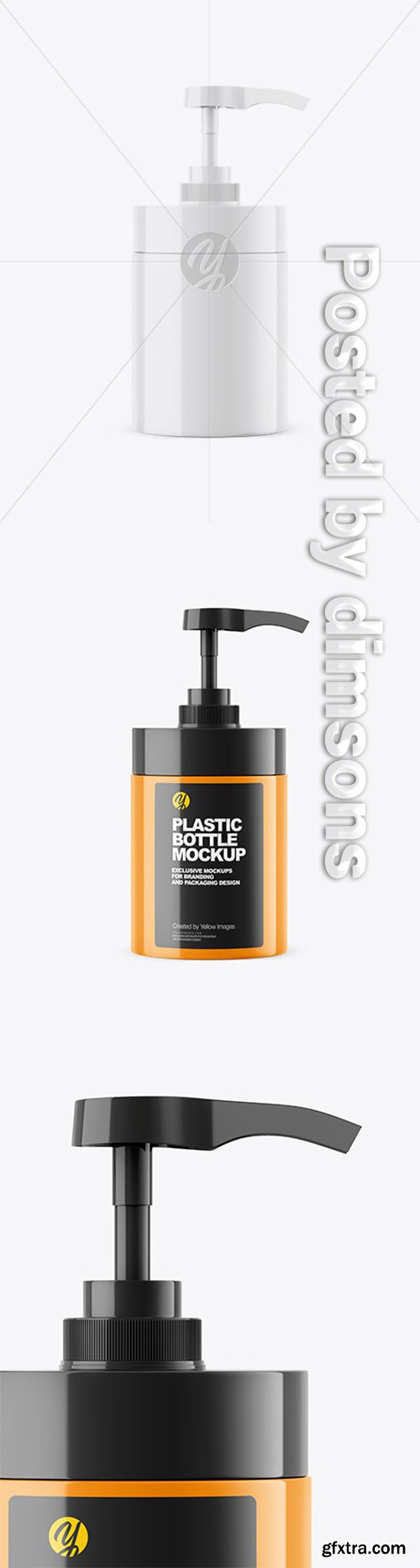 Glossy Plastic Bottle with Dispenser 65008