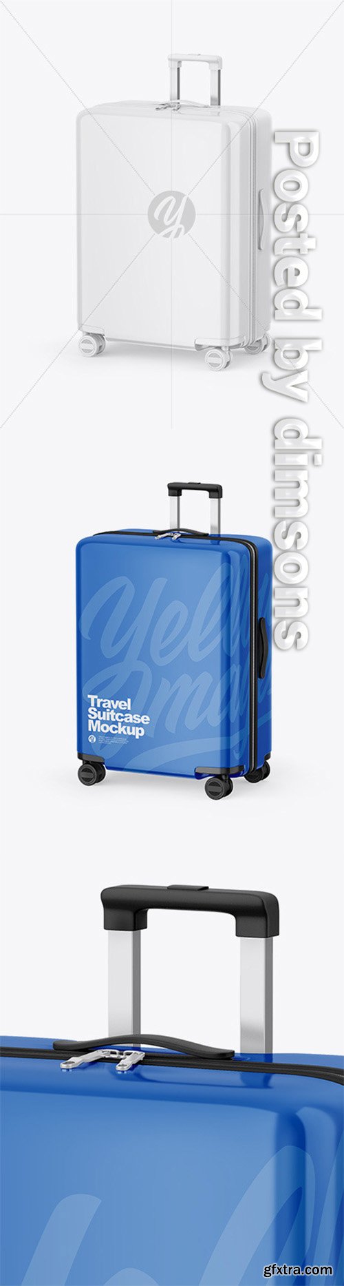 Glossy Travel Suitcase Mockup 65014