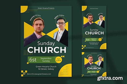 Sunday Church Flyer - Instagram Post & Stories