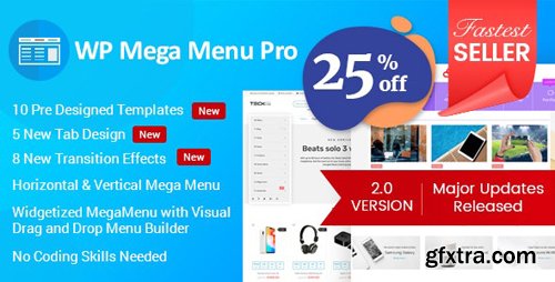 CodeCanyon - WP Mega Menu Pro v2.1.4 - Responsive Mega Menu Plugin for WordPress - 19190840