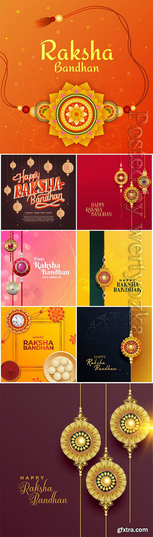 Happy raksha bandhan indian festival, beautiful greeting card