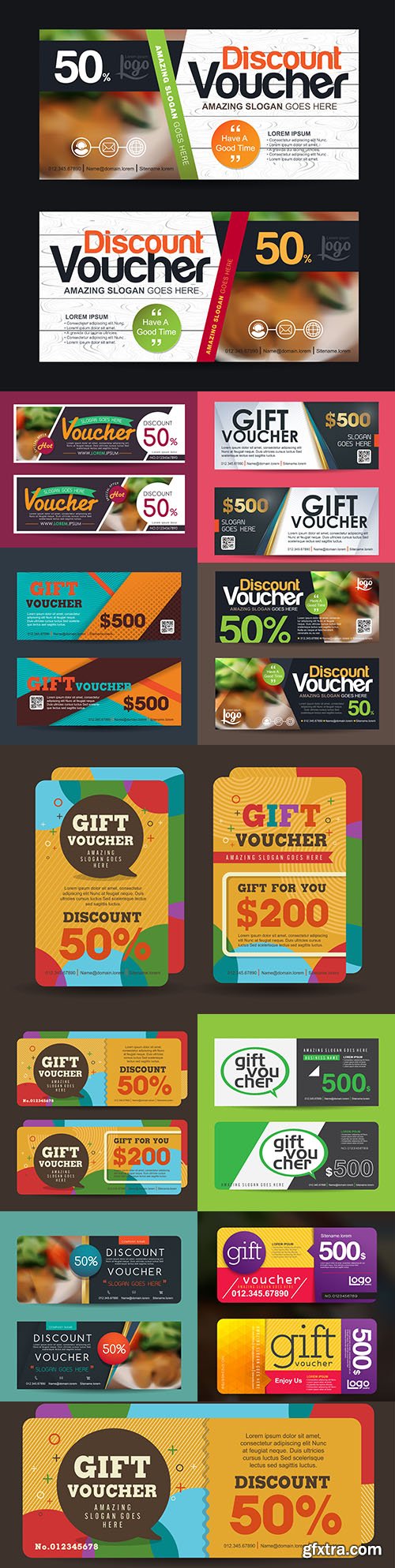 Gift voucher design template for sale illustration 3
