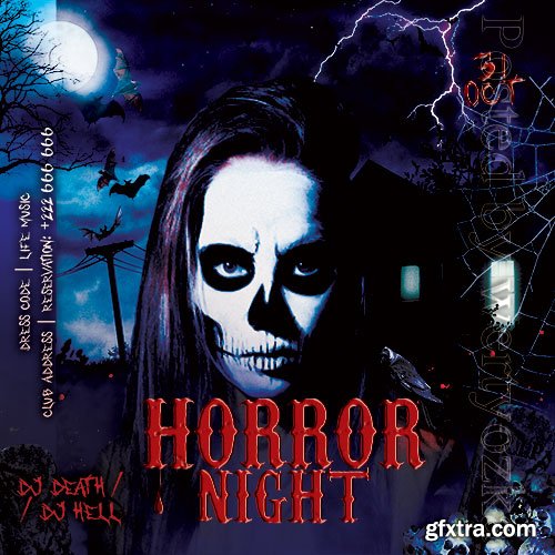Horror Night Flyer PSD Template
