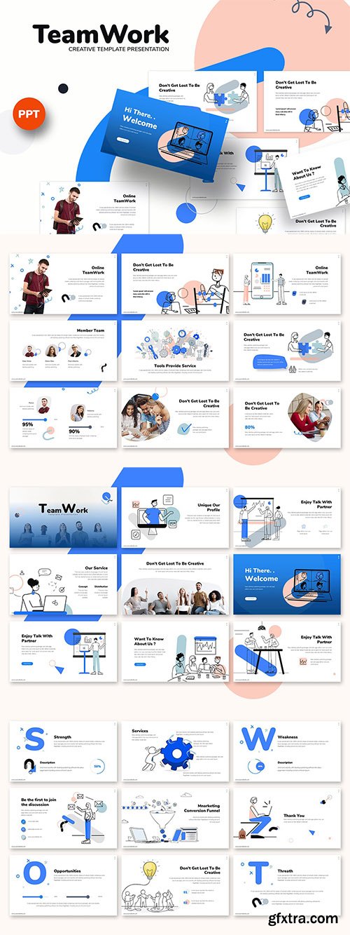 Teamwork - Business Powerpoint, Keynote and Google Slides