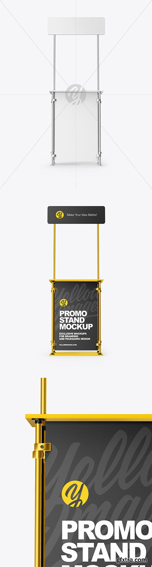 Metallic Promo Stand Mockup 63596 Metallic Promo Stand Mockup 63596