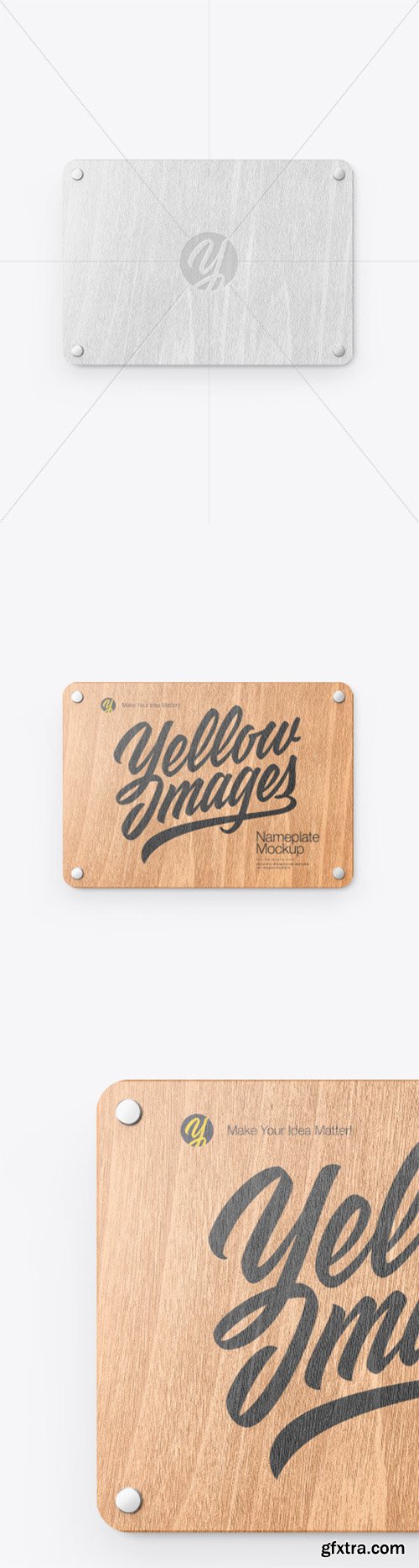 Wooden Nameplate Mockup 63873