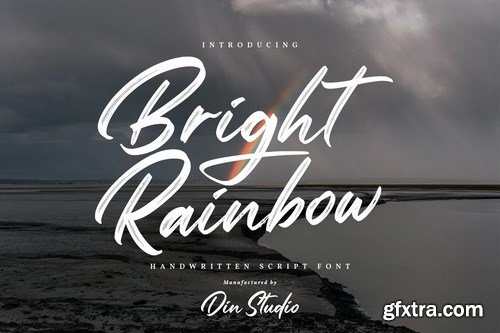 Bright Rainbow-Classy Brush Font