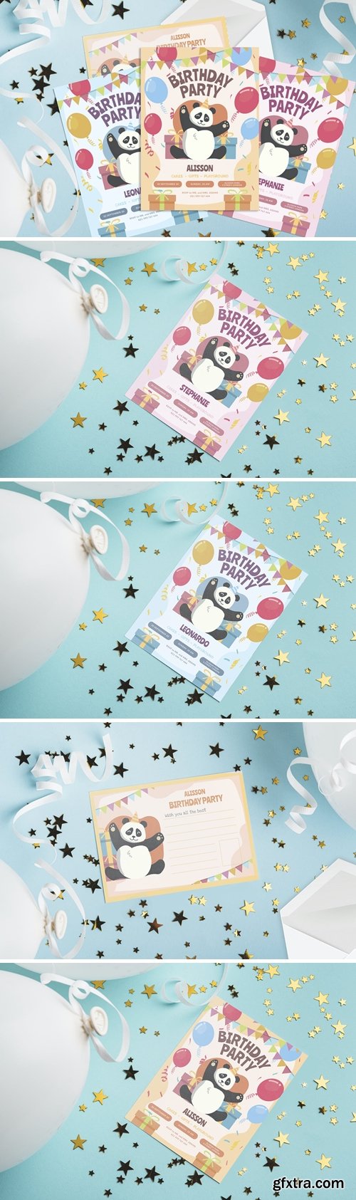 Birthday Panda - Kids Birthday Invitation