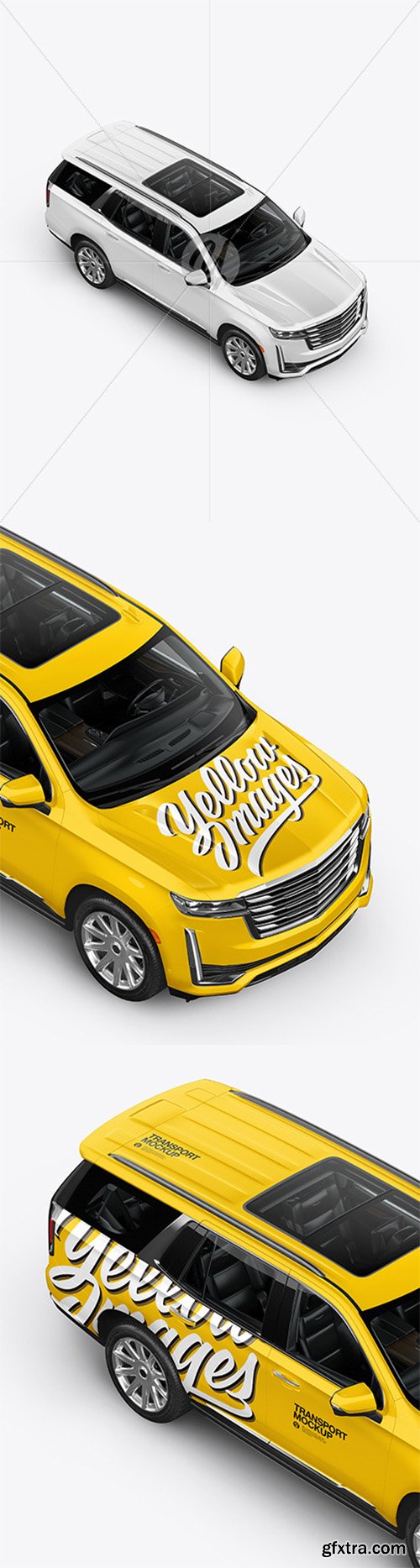 Luxury SUV Mockup - Top HalfSide View 62408