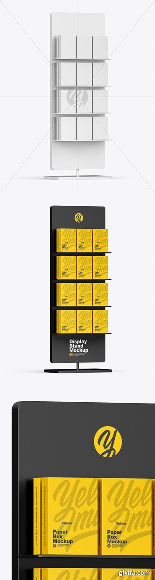 Display Stand With Boxes Mockup 62646