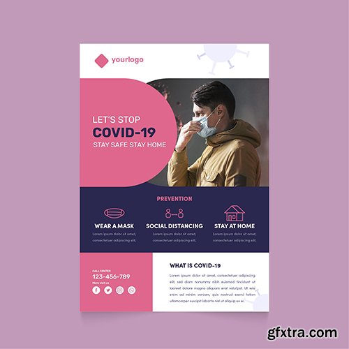 Informative Coronavirus Flyer Template
